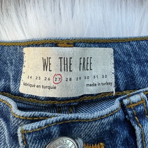 WE THE FREE PEOPLE Stella High Rise Skinny Jeans Button Fly Raw Hem - Picture 3 of 7